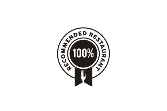 100 Fork Quality Restaurant Food Logo