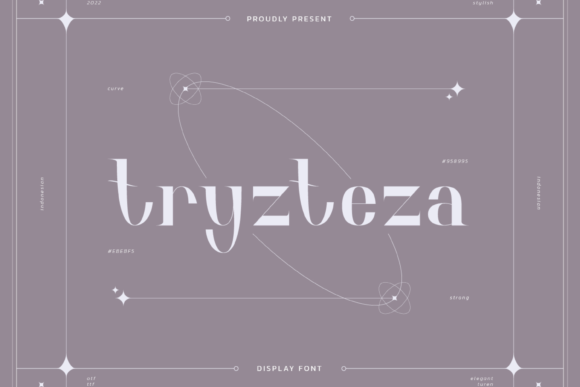 Discover the Elegance of Tryzteza: A Modern Display Font for Luxury and Style
