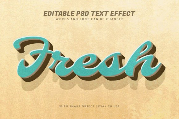 Fresh 3d Vintage Retro Style Text Effect