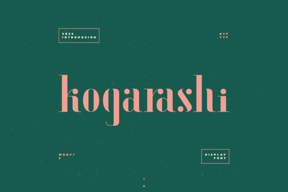 Kogarashi: A Whimsical Display Font for Creative Projects
