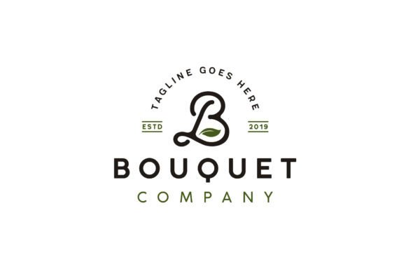 Leaf Letter B Bouquet Floral Flower Logo