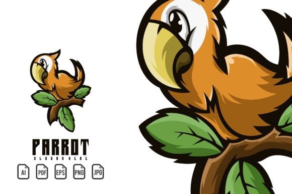 Parrot Mascot Logo: A Versatile Design Solution for Creatives and Businesses
