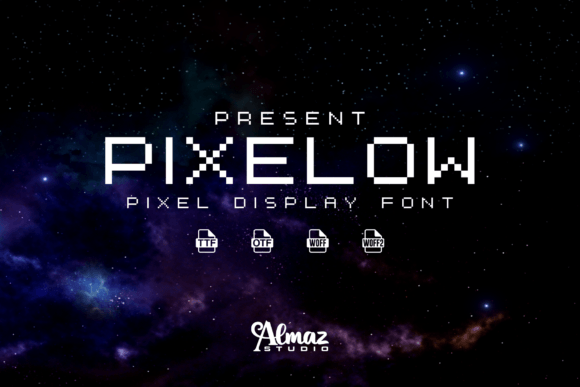 Pixelow: A Vintage Pixel Typeface for Creative Designs