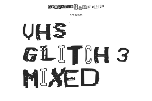 VHS Glitch 3 Mixed: A Bold Font for Digital Rebels